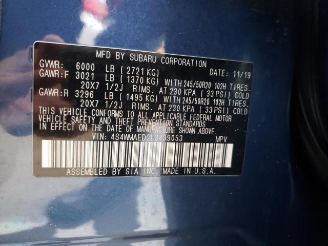 2020 SUBARU ASCENT PRE 4S4WMAED2L3439053