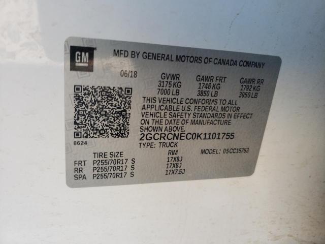 2019 CHEVROLET SILVERADO 2GCRCNEC0K1101755