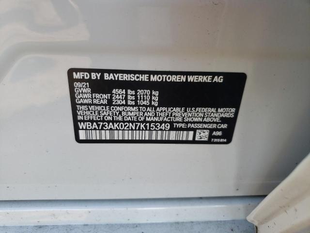 2022 BMW 228XI WBA73AK02N7K15349