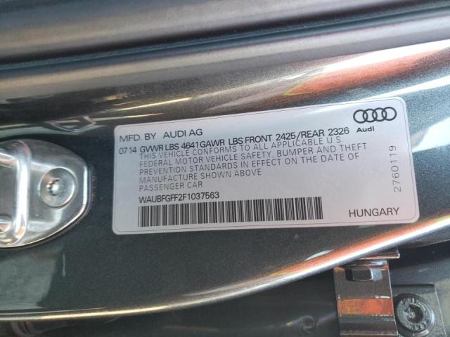2015 AUDI S3 PREMIUM WAUBFGFF2F1037563