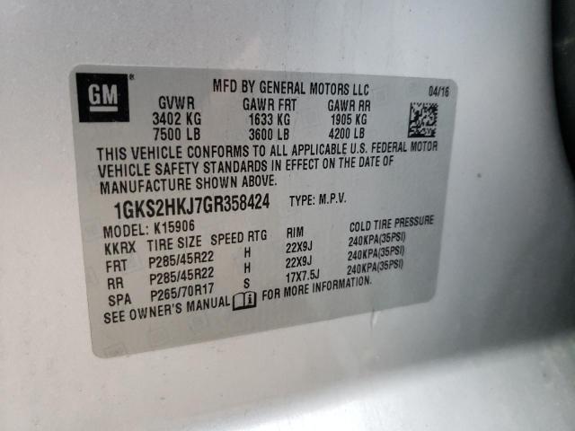 2016 GMC YUKON XL D 1GKS2HKJ7GR358424