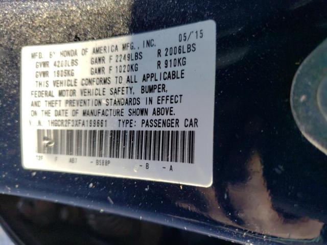 2015 HONDA ACCORD LX 1HGCR2F3XFA199661