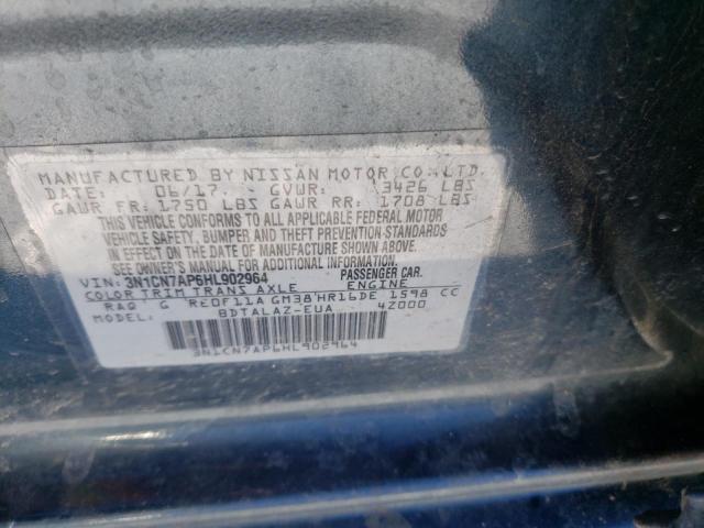 2017 NISSAN VERSA S - 3N1CN7AP6HL902964