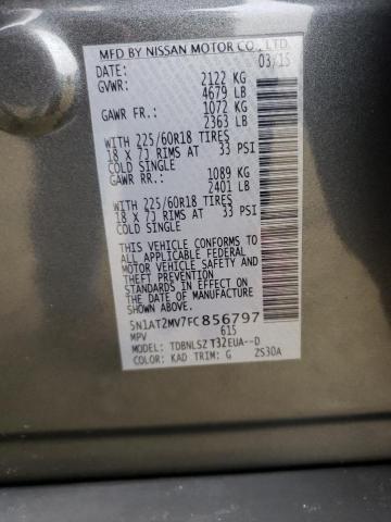 2015 NISSAN ROGUE S 5N1AT2MV7FC856797