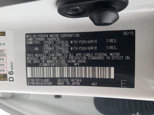 2015 LEXUS GX 460 JTJBM7FX4F5117356