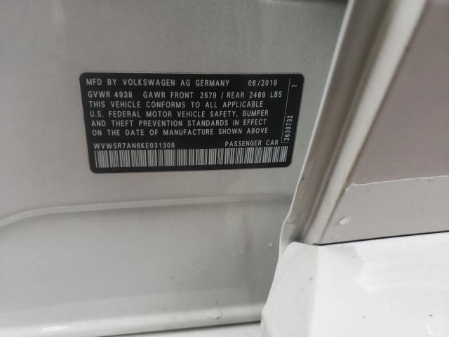 2019 VOLKSWAGEN ARTEON SEL WVWSR7AN6KE031308