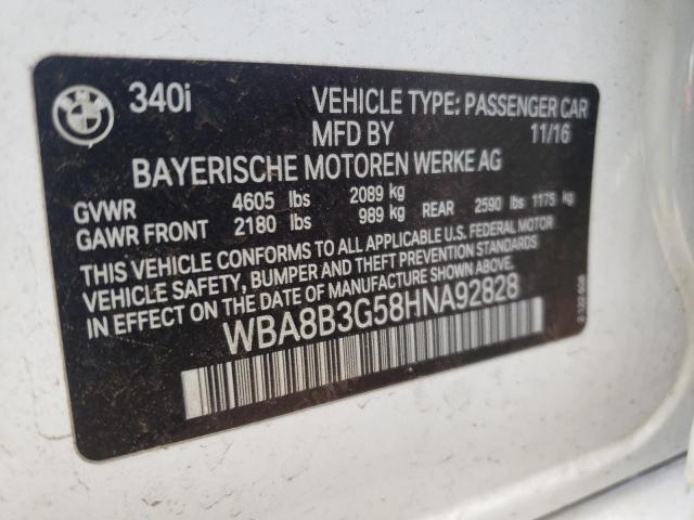 2017 BMW 340 I WBA8B3G58HNA92828