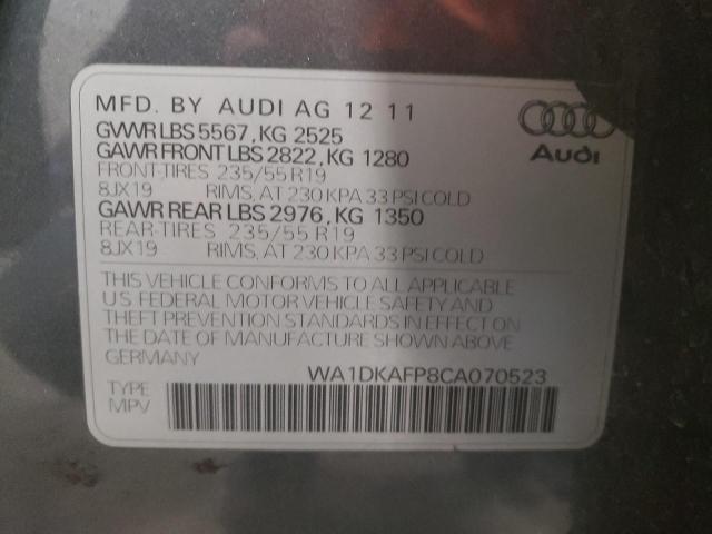 WA1DKAFP8CA070523 Audi Q5 Premium 2012. Фото: 9