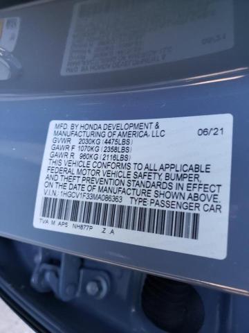 1HGCV1F33MA086363 Honda Accord Spo 2021. Фото: 9