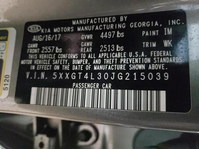 5XXGT4L30JG215039 Kia Optima Lx 2018. Фото: 9