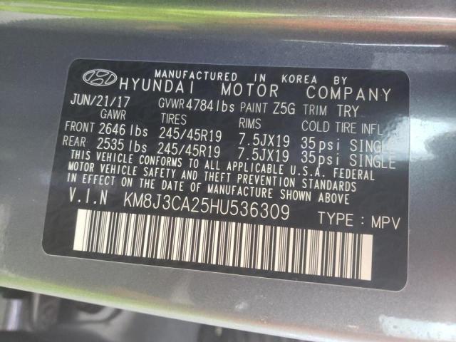 2017 HYUNDAI TUCSON LIM KM8J3CA25HU536309