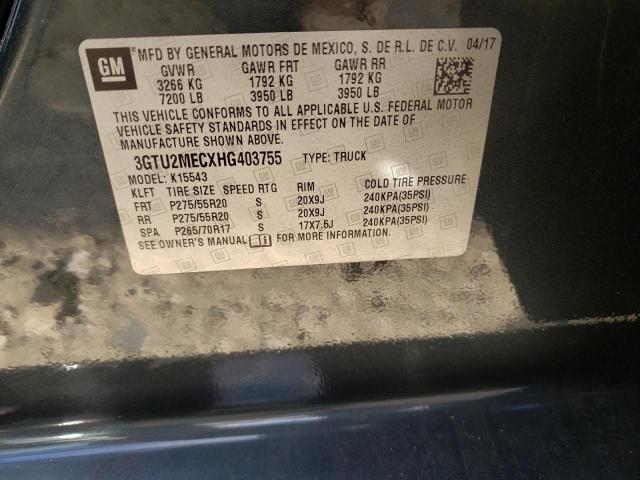 2017 GMC SIERRA K15 - 3GTU2MECXHG403755