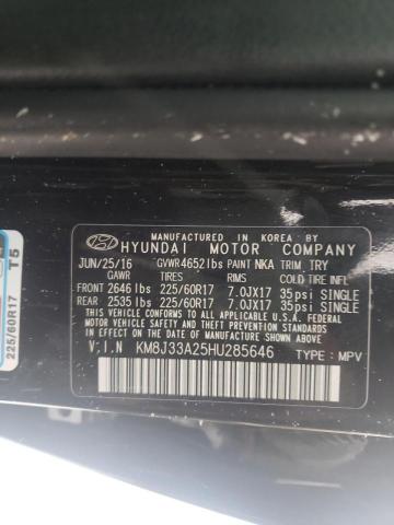 2017 HYUNDAI TUCSON LIM KM8J33A25HU285646
