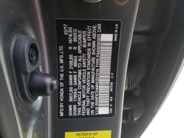 2017 HONDA CIVIC SPOR SHHFK7H44HU221214