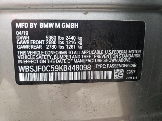 2019 BMW M5 WBSJF0C59KB448098