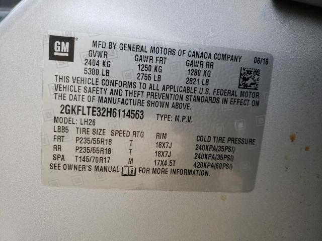 2017 GMC TERRAIN SL 2GKFLTE32H6114563