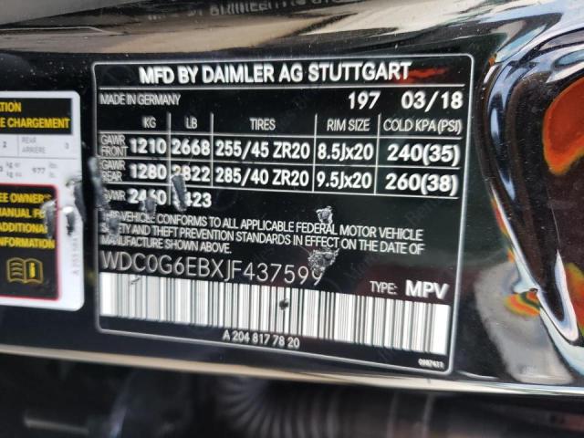 2018 MERCEDES-BENZ GLC 43 4MA WDC0G6EBXJF437599