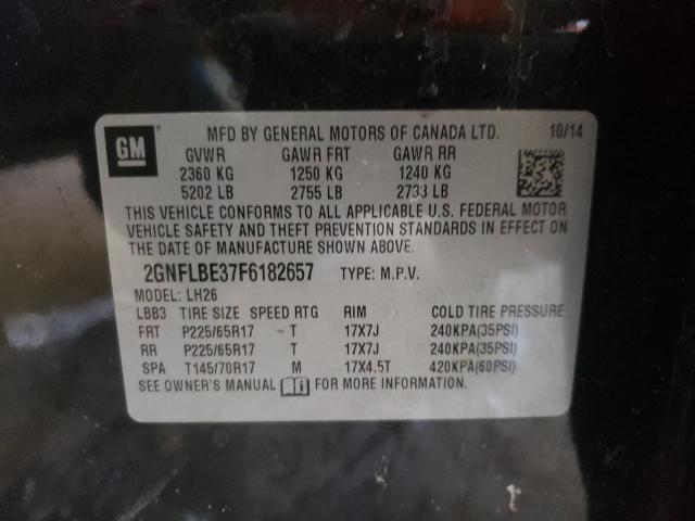 2015 CHEVROLET EQUINOX LT 2GNFLBE37F6182657