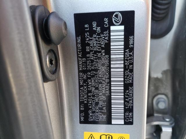 2019 LEXUS ES 350 - 58ABZ1B16KU019808