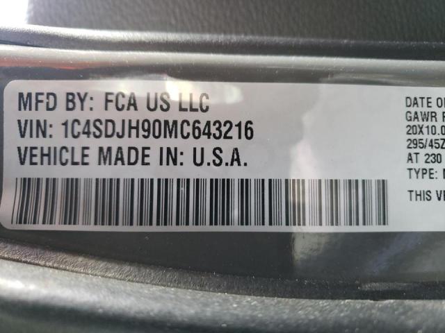 2021 DODGE DURANGO SR 1C4SDJH90MC643216