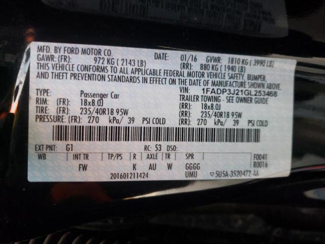 2016 FORD FOCUS TITA 1FADP3J21GL253468