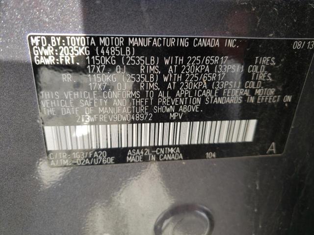 2T3WFREV9DW048972 Toyota Rav4 Xle 2013. Фото: 9