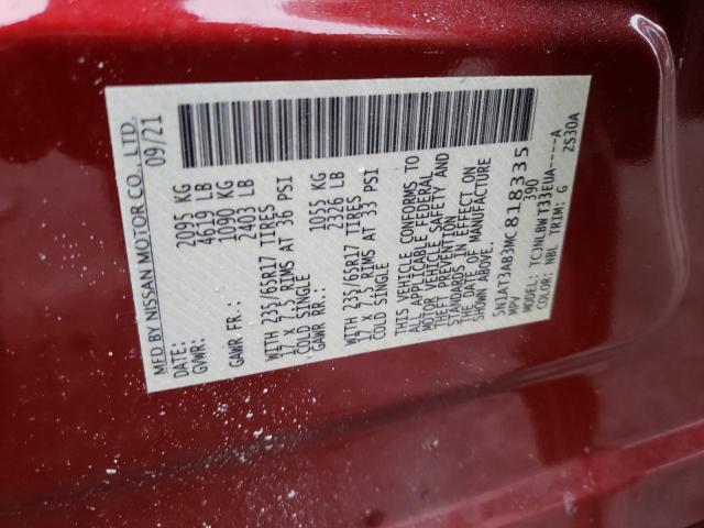 2021 NISSAN ROGUE 5N1AT3AB3MC818335