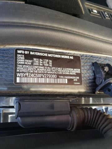 2015 BMW I3 REX WBY1Z4C5XFV279380