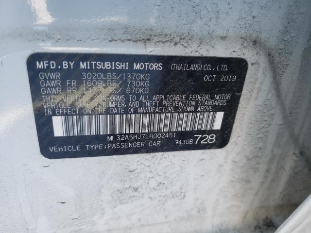2020 MITSUBISHI MIRAGE LE ML32A5HJ7LH002451