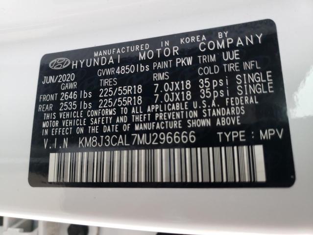 2021 HYUNDAI TUCSON LIM KM8J3CAL7MU296666