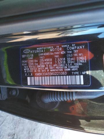 2019 HYUNDAI KONA LIMIT KM8K33A55KU221063