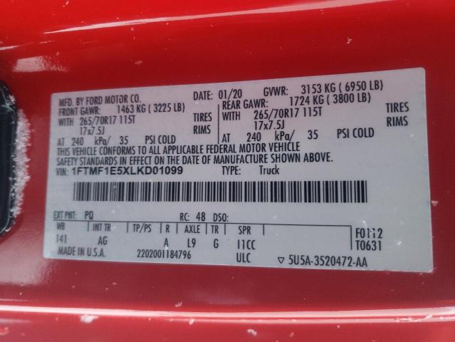 2020 FORD F150 1FTMF1E5XLKD01099