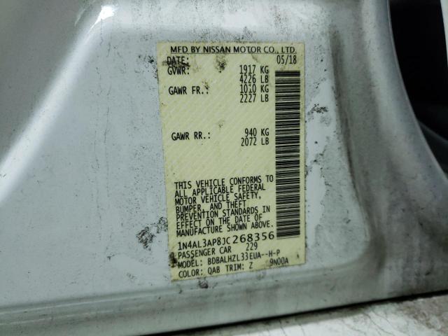 2018 NISSAN ALTIMA 2.5 1N4AL3AP8JC268356
