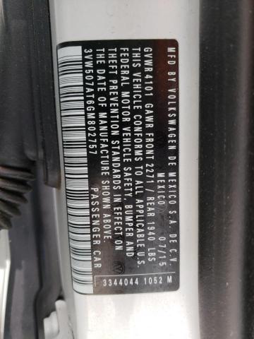 2016 VOLKSWAGEN BEETLE S/S 3VW507AT6GM802757