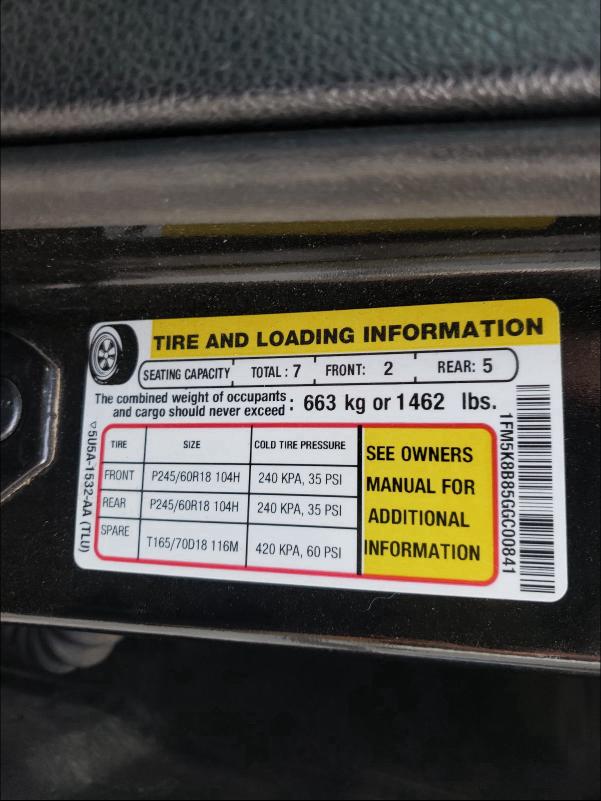 2016 Ford Explorer VIN: 1FM5K8B85GGC00841 Lot: 49608110