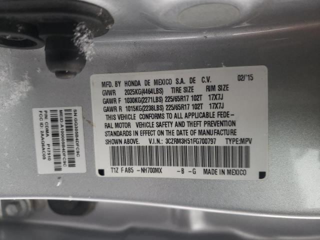 2015 HONDA CR-V EX 3CZRM3H51FG700797