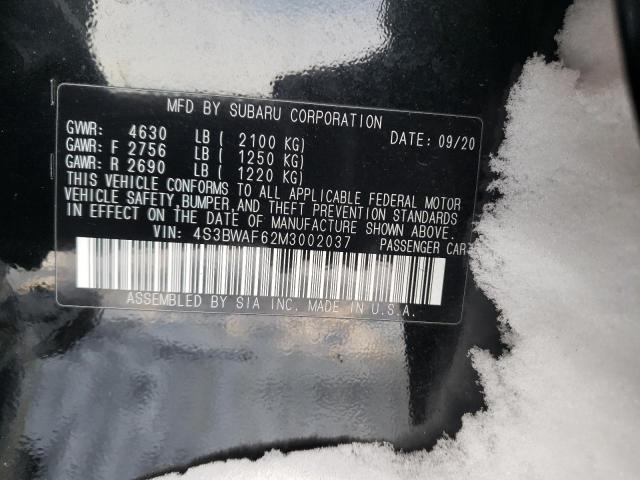 2021 SUBARU LEGACY PRE 4S3BWAF62M3002037