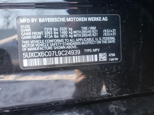 2020 BMW X7 M50I 5UXCX6C07L9C24939