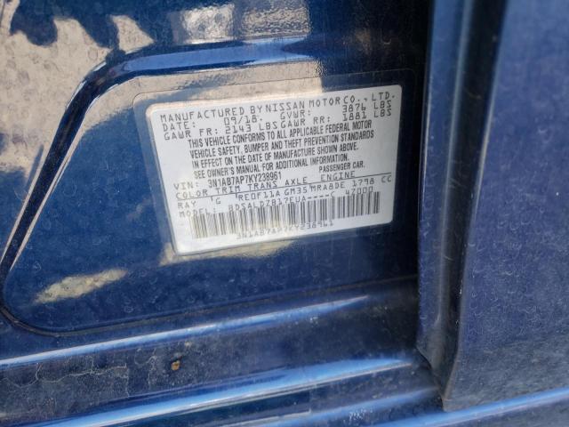 2019 NISSAN SENTRA S - 3N1AB7AP7KY238961