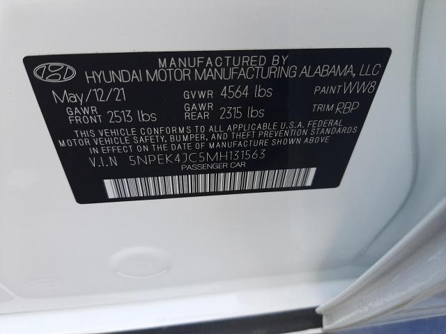 2021 HYUNDAI SONATA N L 5NPEK4JC5MH131563