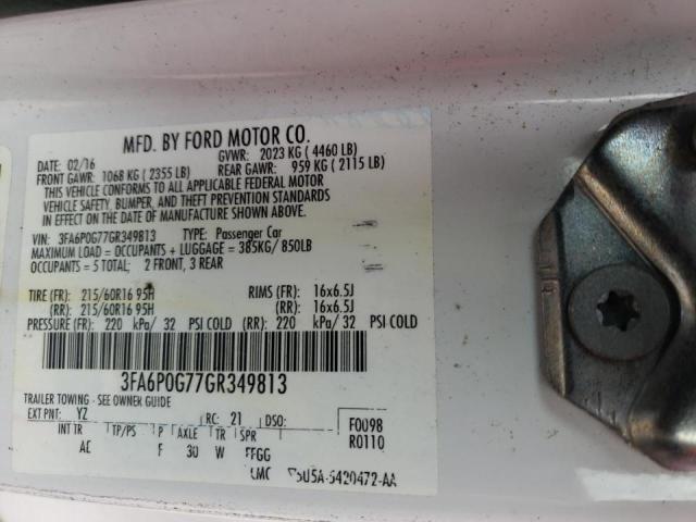 2016 FORD FUSION S - 3FA6P0G77GR349813