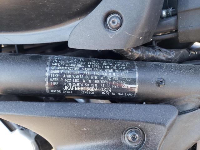 2016 KAWASAKI EN650 B JKAENEB15GDA10324