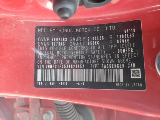 2018 HONDA CIVIC EX JHMFC1F35JX023452