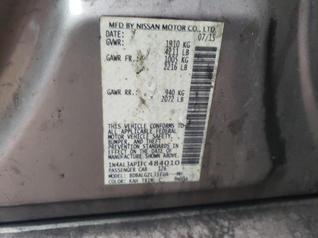 2015 NISSAN ALTIMA 2.5 - 1N4AL3AP1FC484010