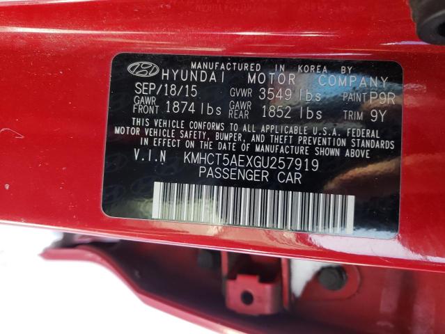 KMHCT5AEXGU257919 Hyundai Accent Se 2016. Фото: 9