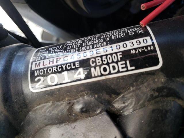 2014 HONDA CB500 F MLHPC4569E5100390