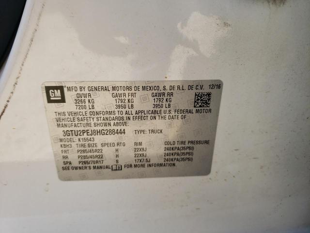2017 GMC SIERRA K15 3GTU2PEJ8HG288444