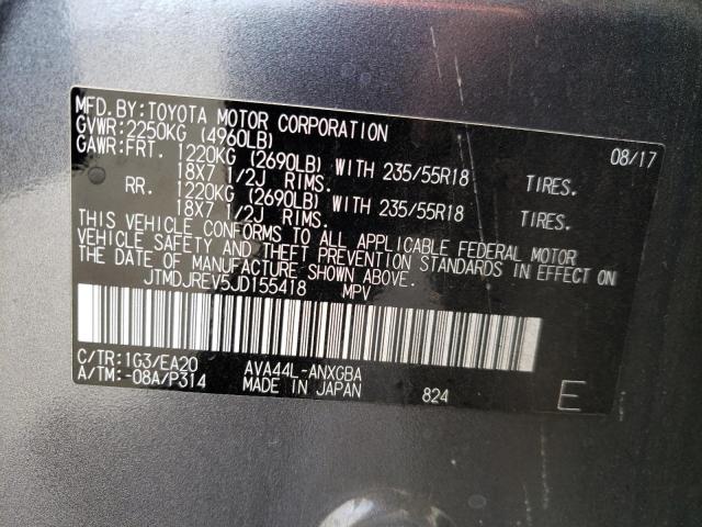 2018 TOYOTA RAV4 HV LI JTMDJREV5JD155418