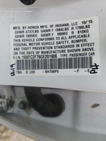 2016 HONDA CIVIC EX - 19XFC2F76GE201906