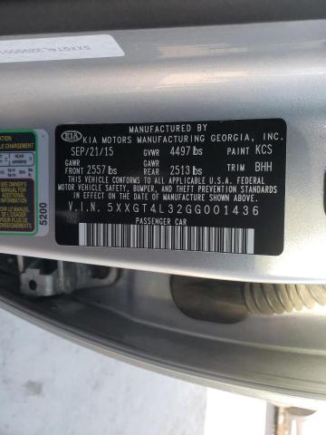 2016 KIA OPTIMA LX 5XXGT4L32GG001436